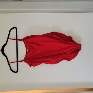 Fitted Cami Rib-Knit Bodysuit for Women, XL